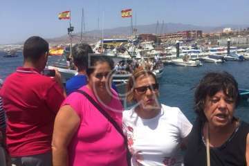 Procesión terrestre-marítimo de la Virgen del Carmen por la bahía de Melenara (Foto TA)